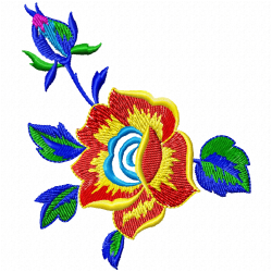Flowers And Tree Embroidery Design 9